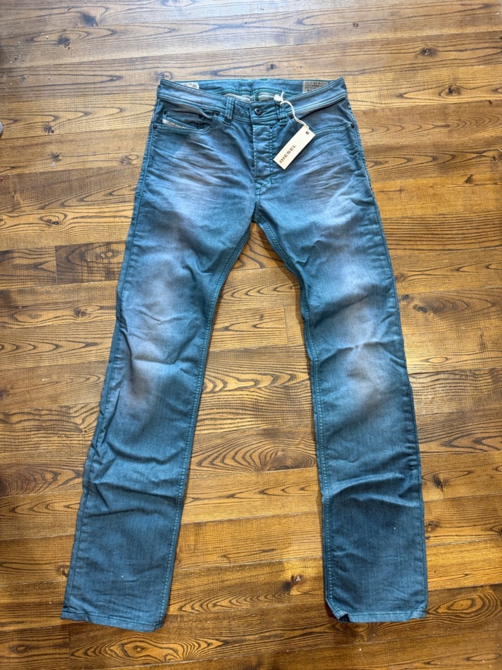 Men's Blue Slim Straight Jeans - diesel